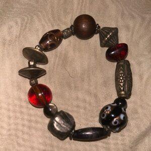 Gemstone bracelet with elastic